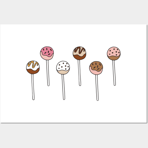 Cake Pop Pattern Wall Art by murialbezanson